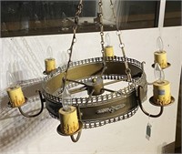 Vintage Brass Electric Candle Chandelier Light