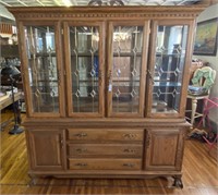 Large Vintage China Cabinet Hutch