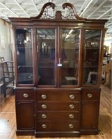 Vintage Drexel Federal-style China Cabinet Hutch