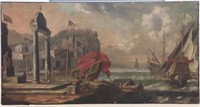 ART: 18TH CENTURY HARBOUR SCENE