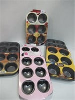 NEW Muffin Pans, Various Sizes - qty 8