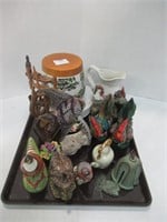 Ceramic Pcs - Birds / Plates / Limoges - Tray Lot