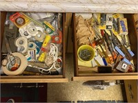 Junk Drawer contents, tools, tape, etc