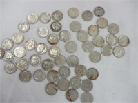 (50) Silver Roosevelt dimes