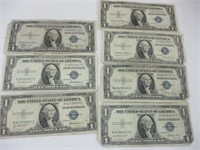(7) 1935 $1 silver certificates