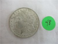 1921 Morgan silver dollar