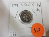 1868 3 cent nickel