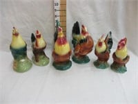 (3) Sets of vintage chickens
