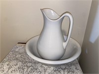 Large Pitcher & wash bowl-Ironstone China