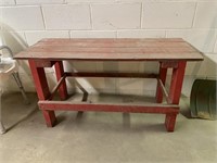 Primitive Red Table