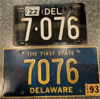 Live Active Delaware Licence Plate Tag 7076