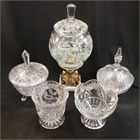 CRYSTAL FROST CANDY DISHES