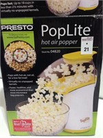 PRESTO POPLITE HOT AIR POPPER POPCORN MAKER