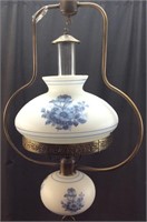 VTG. HAND PAINTED GLOBE CEILING FIXTURE