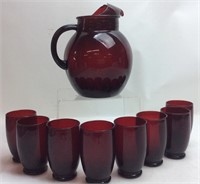 DEPRESSION GLASS RUBY RED