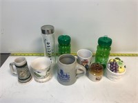 Lot of miscellaneous ceramics, mugs and bottles