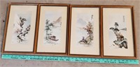 Vintage Oriental Seasons Prints