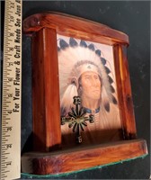 Wooden Native American Clock
