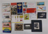 Vtg Postcards, Blotters & Road Maps w/ Pin-Up