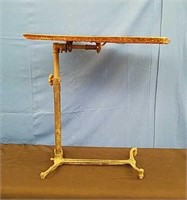 Vintage Cast Iron adjustable Bedside Table