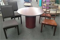 Round Table with 2 Sets of Chairs