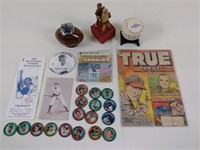Vtg Sports Collectibles Lot w/ 1964 Topps Buttons