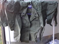 Three Vintage Army Fatigue Jackets