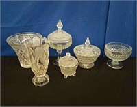 Box Crystal Vases, Candy Dishes