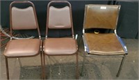 Lot of 3 Stack Chairs