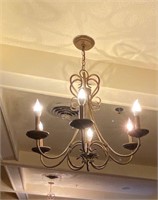 6 Bulb brown metal Chandelier