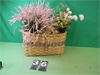 17" x 10" Basket with Artificial Flowers