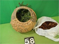 Basket with Pinecones