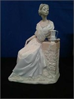 NAO Lladro Statue -Woman sitting with Pitcher