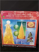 5 Foot Silver Pop-Up Christmas Tree