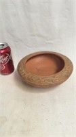 Large pottery bowl possibly Roseville imperial