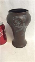 Silvercrest sterling decorated bronze vase