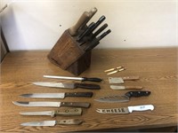Knives with knife holder