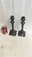 Silver plated candlesticks