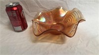 Carnival glass bowl