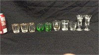 Assorted shot glasses