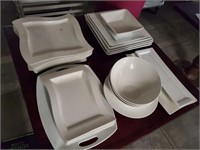 Lot of White Serving Dishes - Qty 28