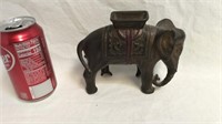 Antique cast iron elephant bank