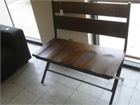 OAK AND IRON BENCH