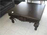 CARVED SQUARE COFFEE TABLE