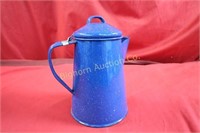 Blue Enamel Ware Coffee Pot