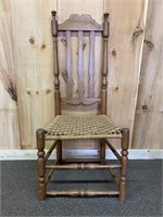 Oak Rush Seat Monastery Chair