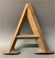9" Bronze Letter A-Early