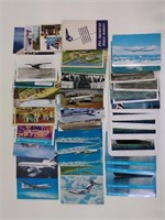 58 Vintage Airline & Ship Postcards