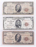 Coin 3 U.S. Notes from Series Of 1929