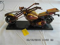 Small Copper Windup Musical Motorcycle